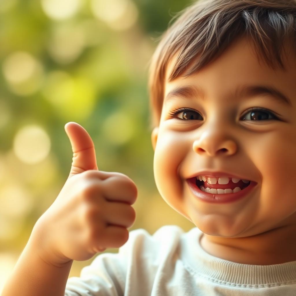 Happy confident toddler